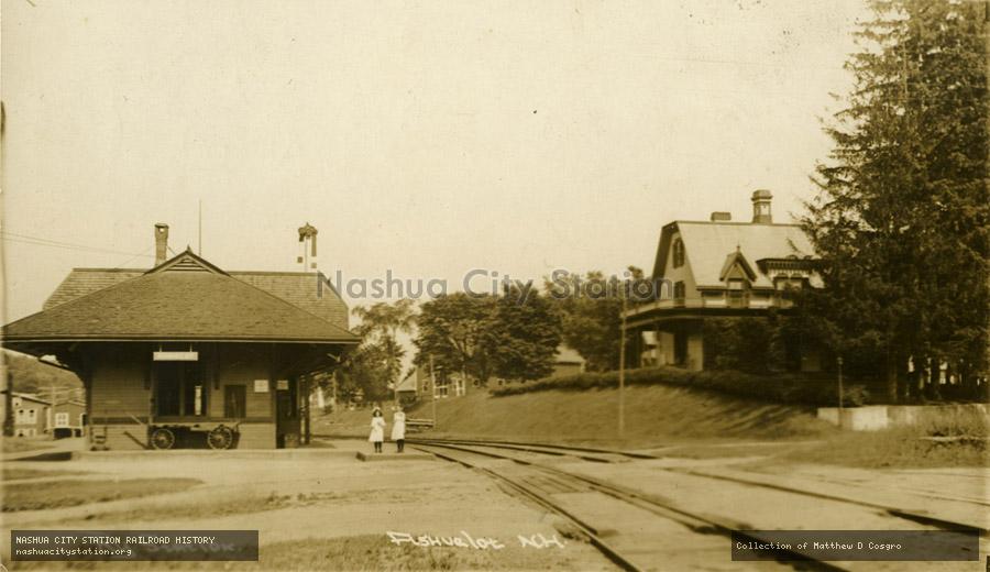 Postcard: Railway Station - Ashuelot, New Hampshire